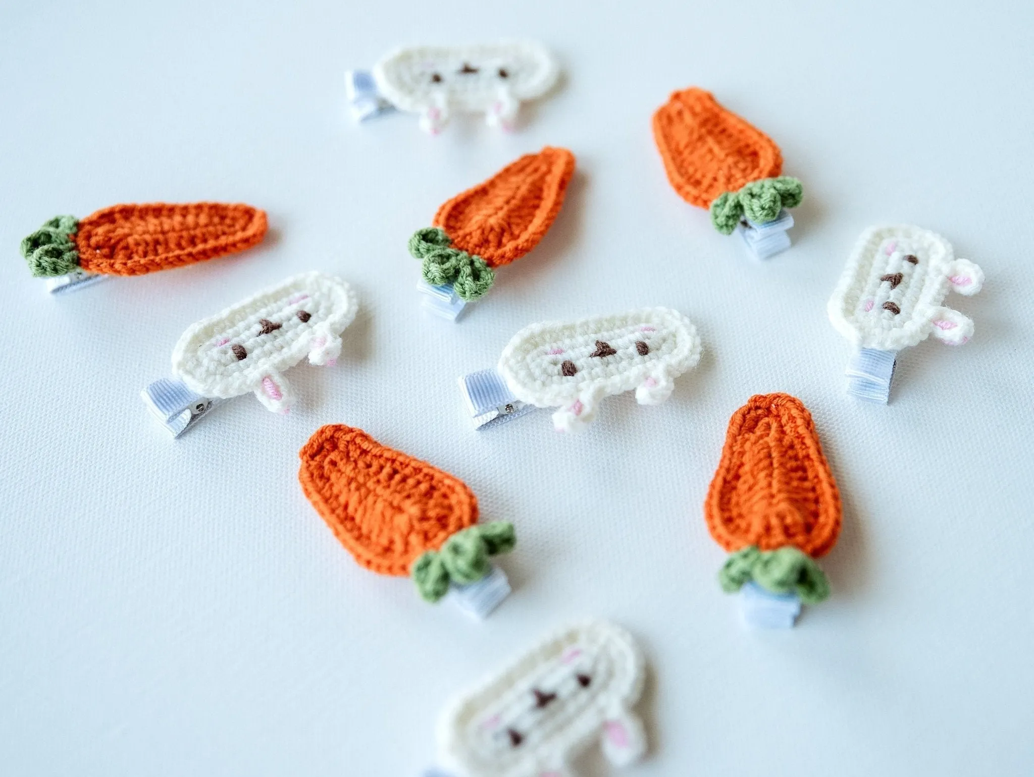 Rabbit and Carrot Hair Clips