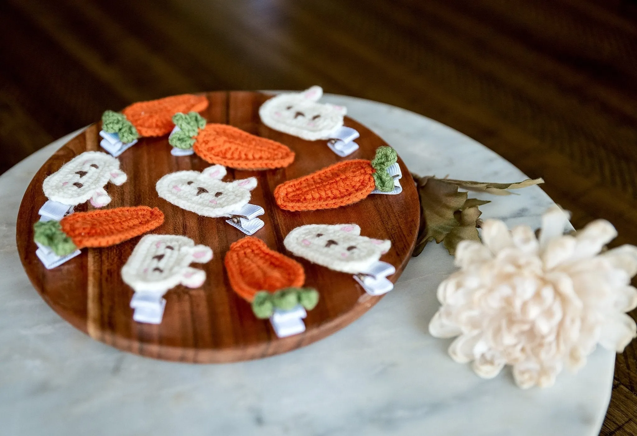 Rabbit and Carrot Hair Clips