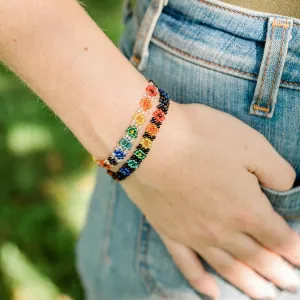 Rainbow Flower Bracelet