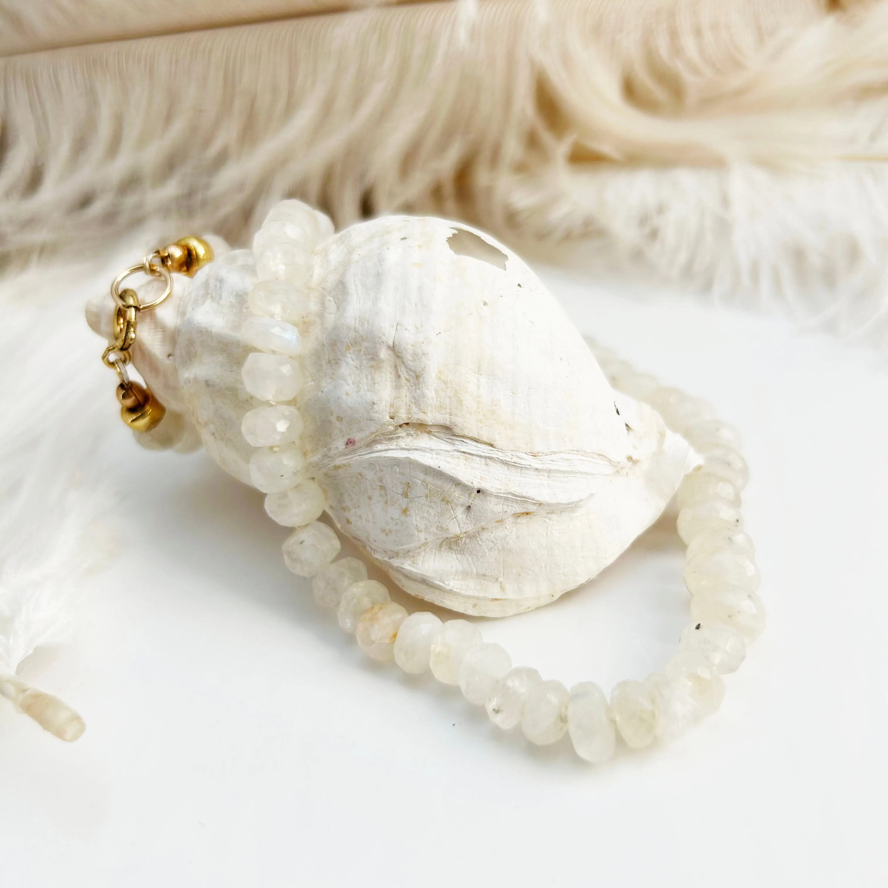 Rainbow Moonstone Gemstone Necklace