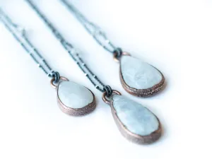 Rainbow moonstone necklace | Simple stone necklace