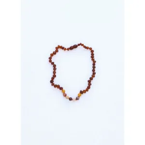 Raw Cognac Amber   Mookaite Jasper Necklace