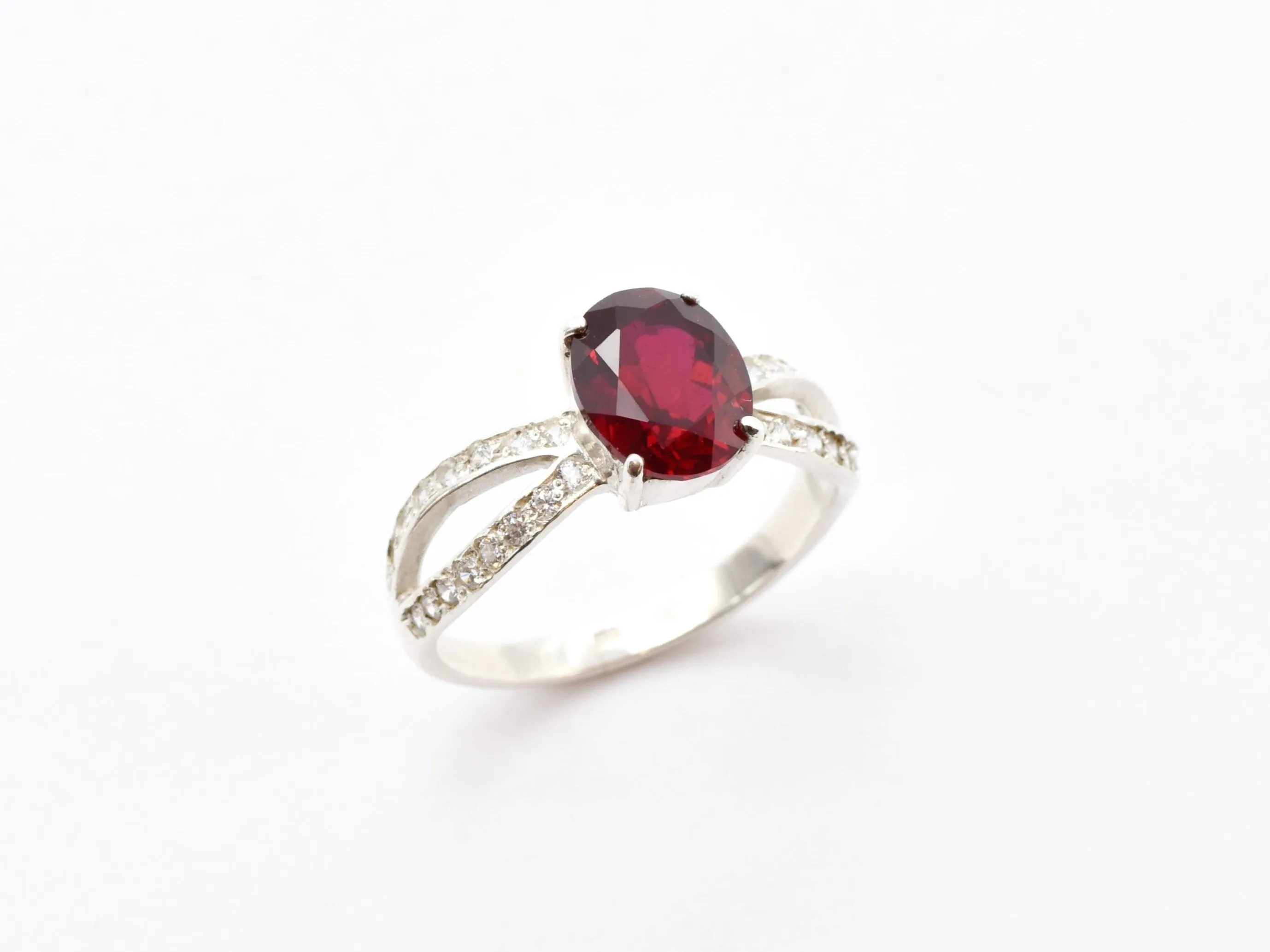 Ruby Engagement Ring - Classy Vintage Ring - Red Promise Ring