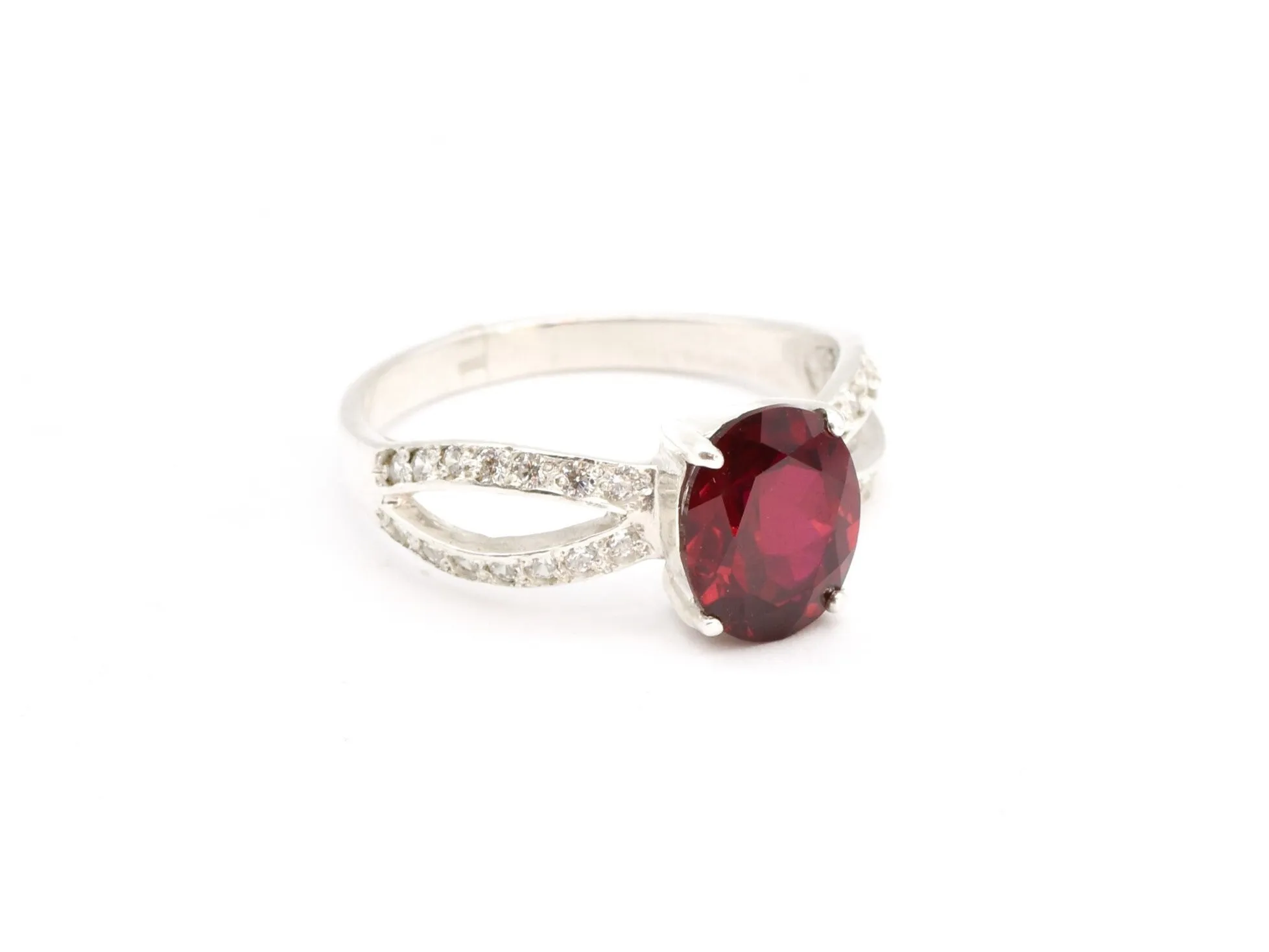 Ruby Engagement Ring - Classy Vintage Ring - Red Promise Ring