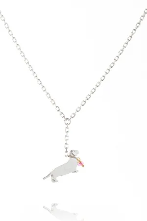 Sausage Dog On A Lead Necklace