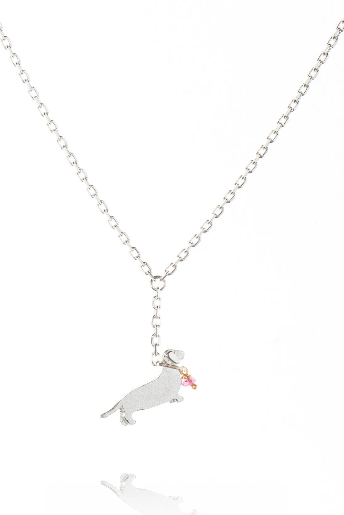 Sausage Dog On A Lead Necklace