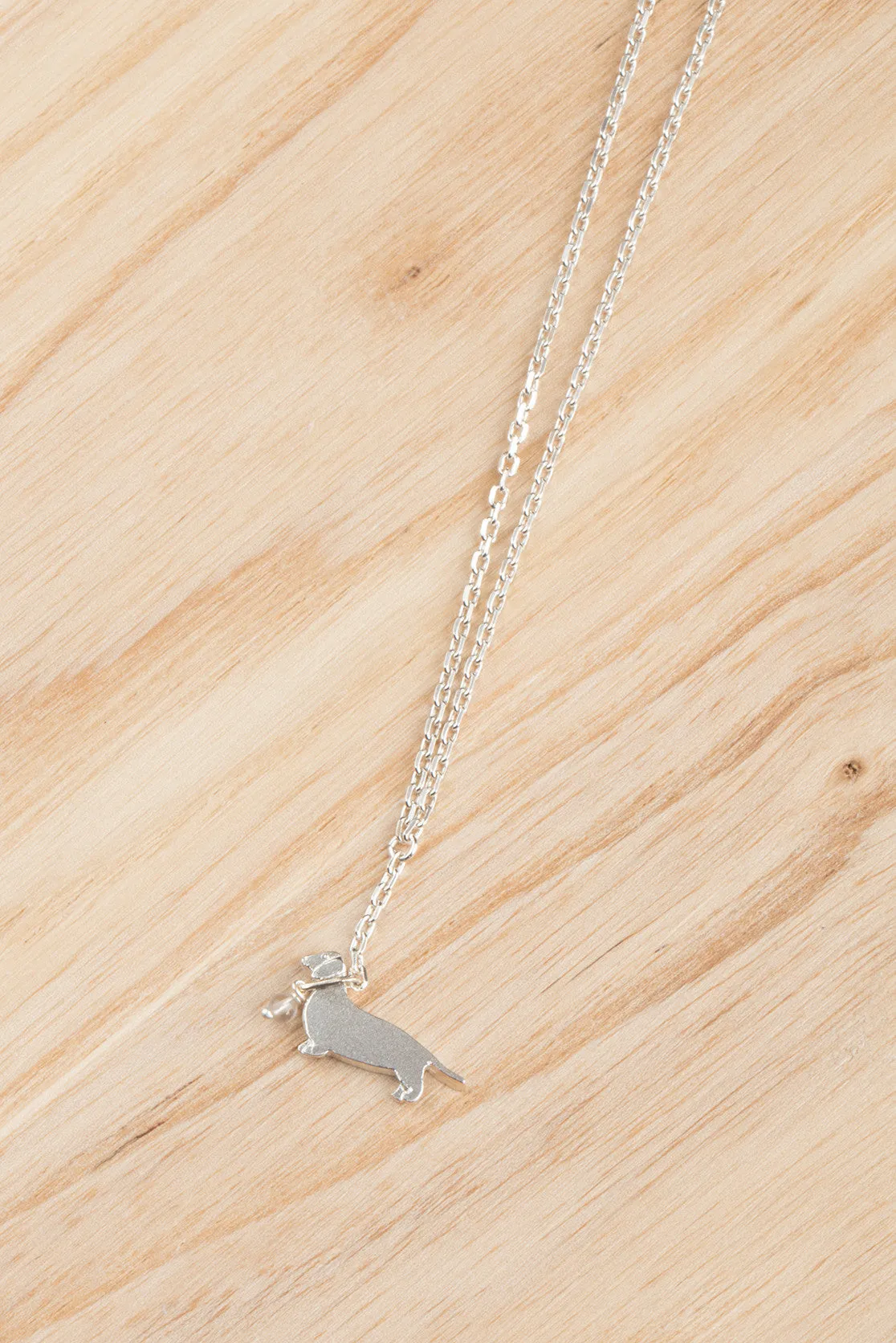 Sausage Dog On A Lead Necklace