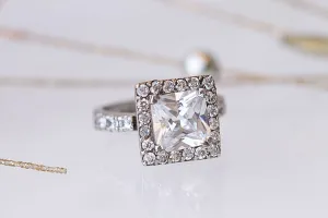 SILVER SQUARE RING