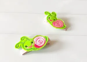 Snail Hair Barrette Set I The Enchanted Magnolia