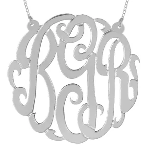 Sterling Silver Monogram Split Chain Necklace-Purple Mermaid Designs