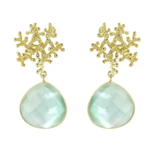 Tanu Drop Coral Earrings