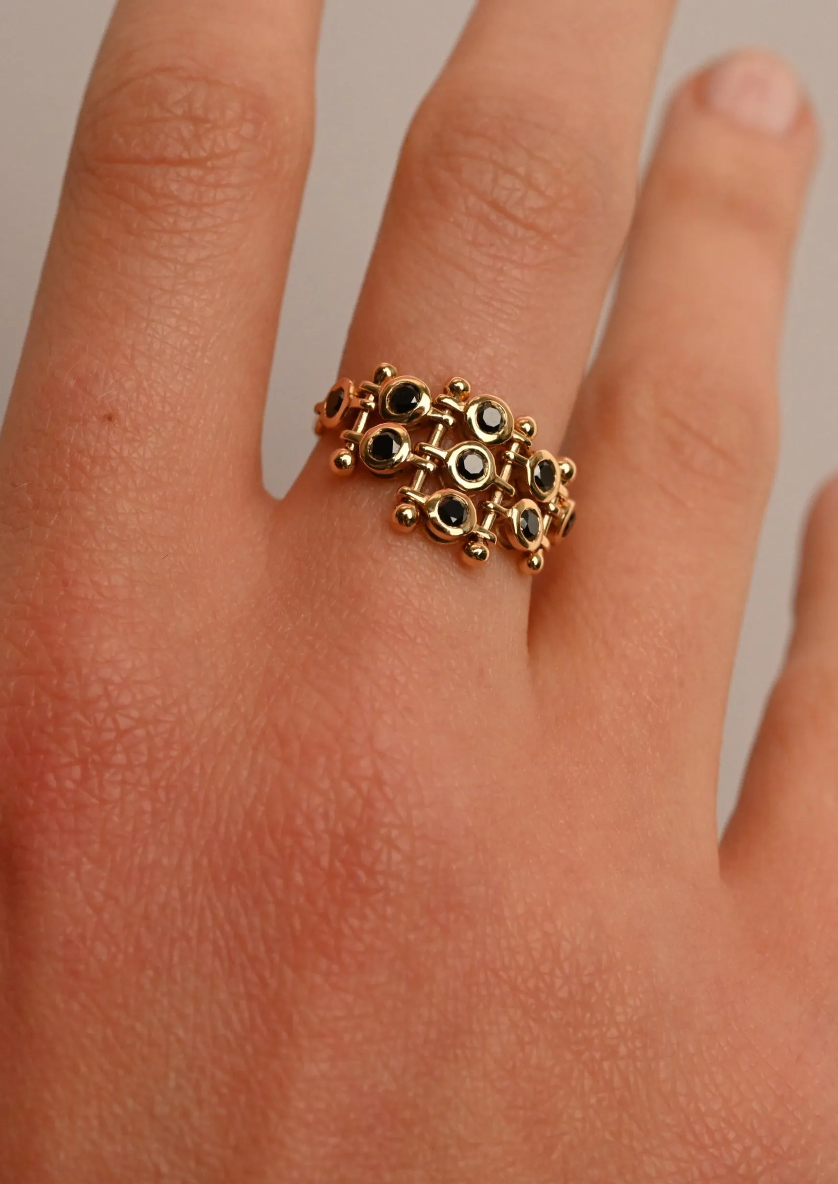 The Black Diamond Diadem Ring