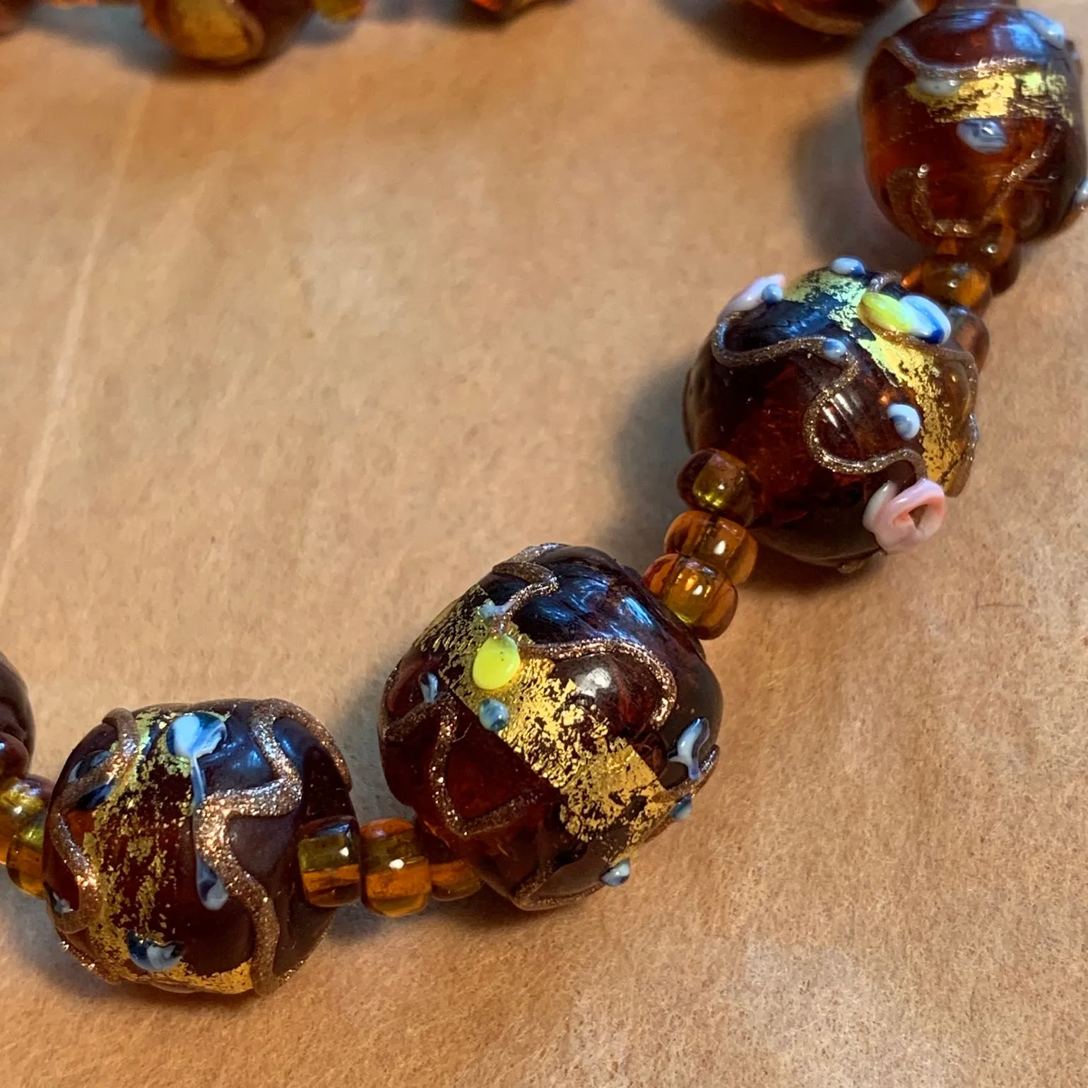 Topaz Venetian Wedding Cake Necklace