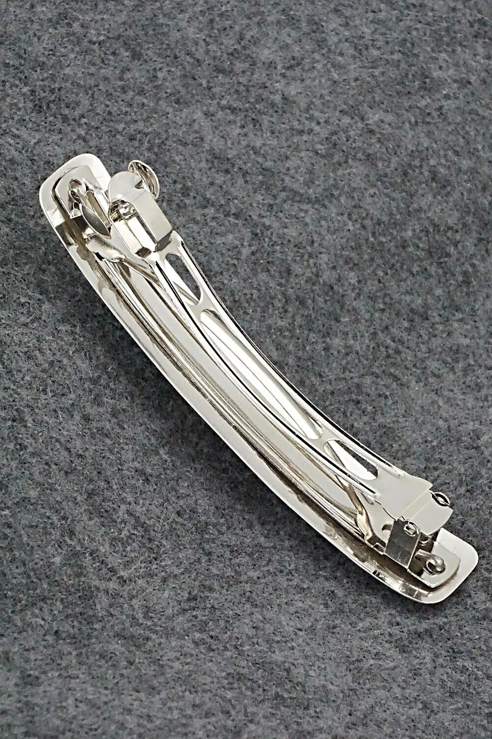 Turquoise, Coral & Sterling Silver Hair Barrette - Jolene Begay