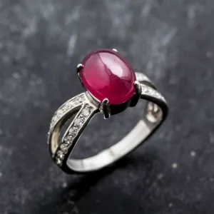 Vintage Ruby Ring - Red Promise Ring - July Birthstone Ring