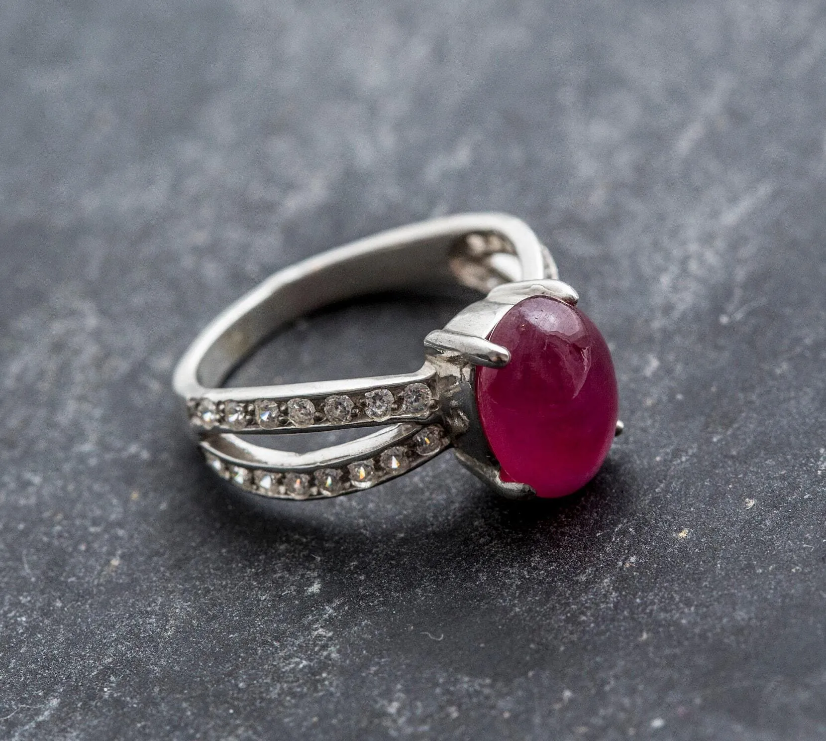 Vintage Ruby Ring - Red Promise Ring - July Birthstone Ring