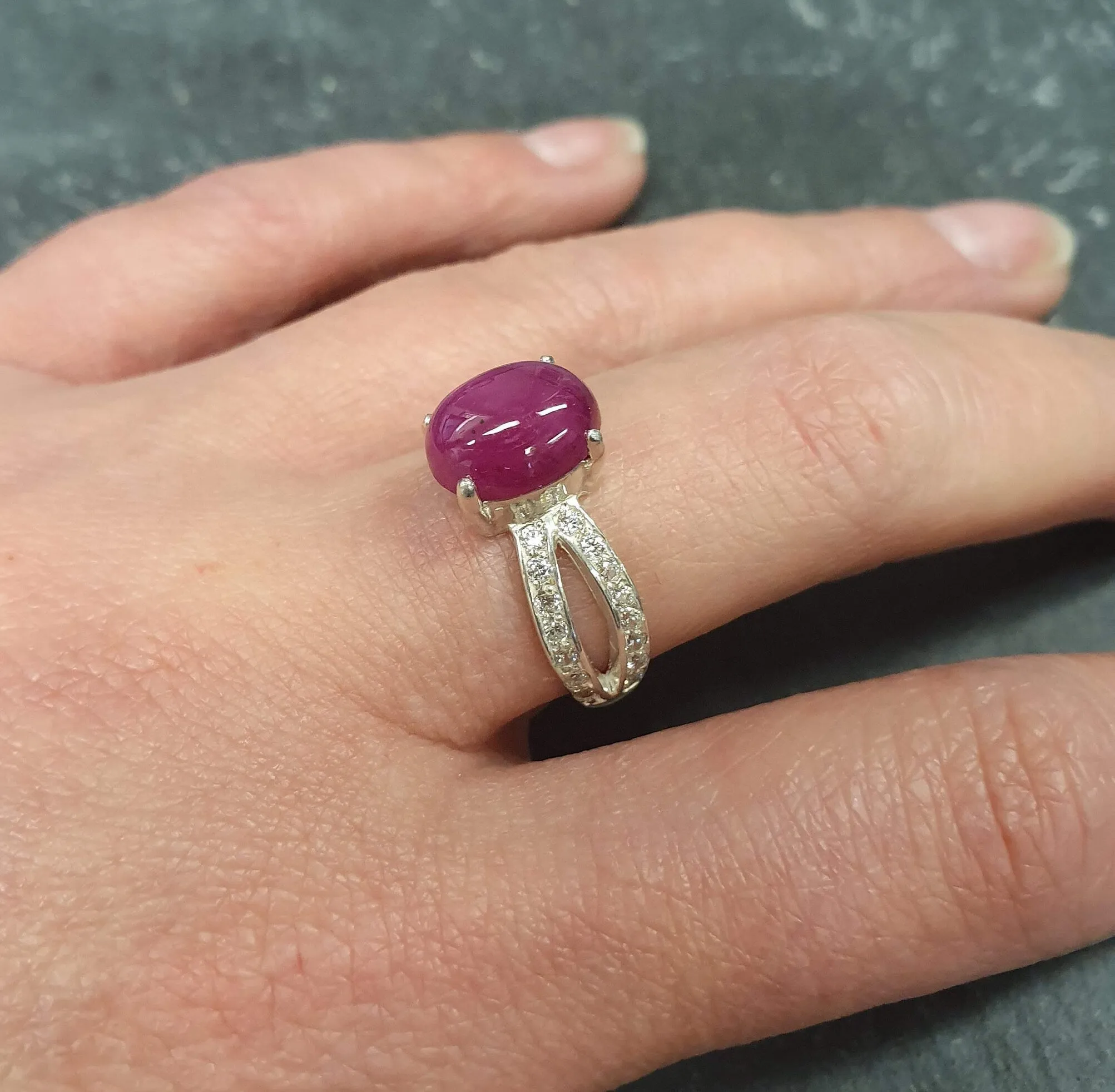 Vintage Ruby Ring - Red Promise Ring - July Birthstone Ring