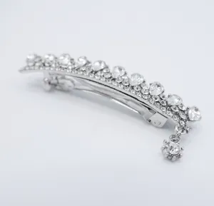 water drop rhinestone hair barrette crown motif half-up half down women hair accessory